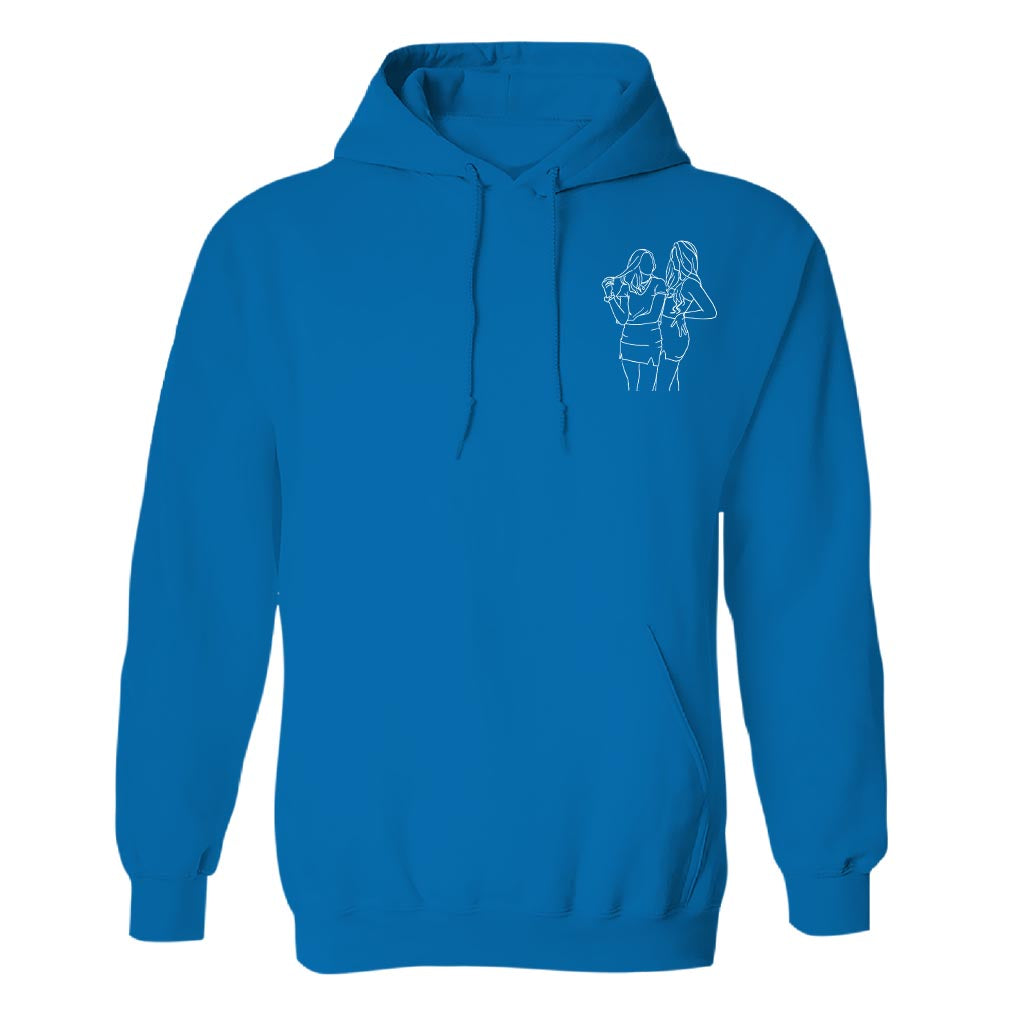 Custom Line Art - Personalized Daughter Embroidered Hoodie