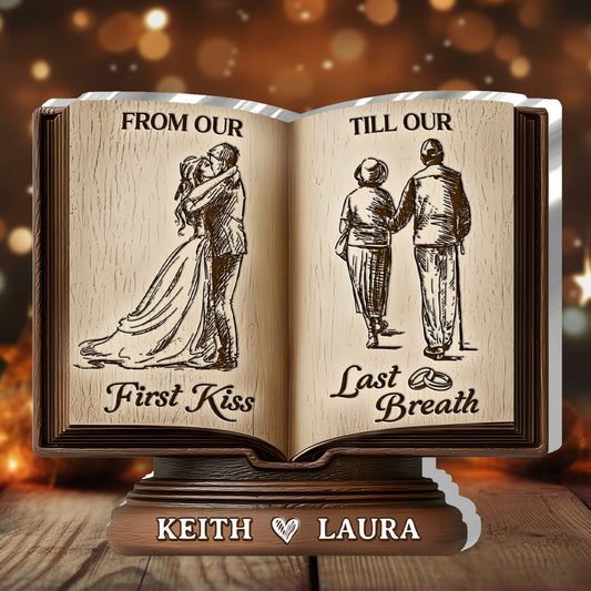 Personalized Shaped Acrylic Block Plaque for Couple Moments From First Kiss to Last Breath, Romantic Unique Gift for Partners
