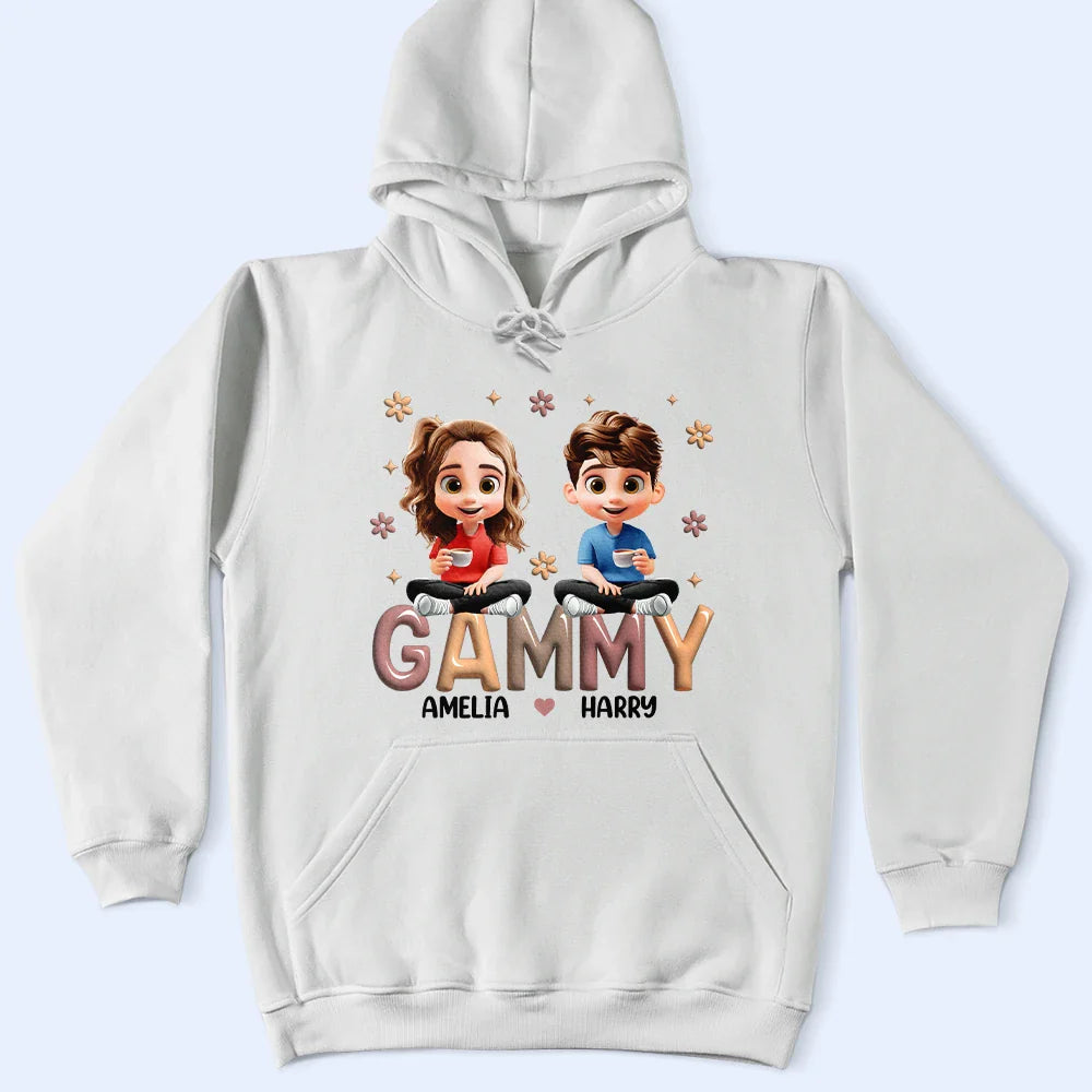 Personalized Family T-Shirt for Grandma with Children's Names