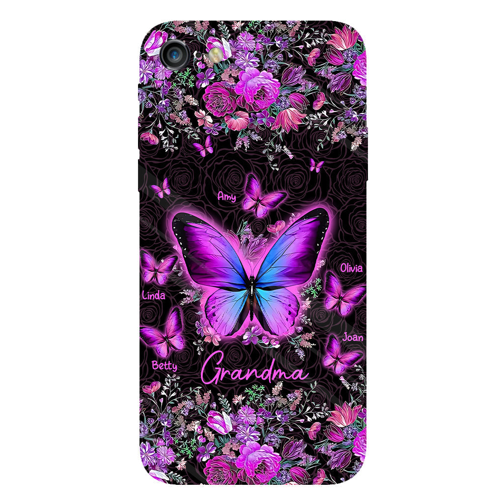 Grandma's Butterflies - Personalized Grandma Full Print Phone Case