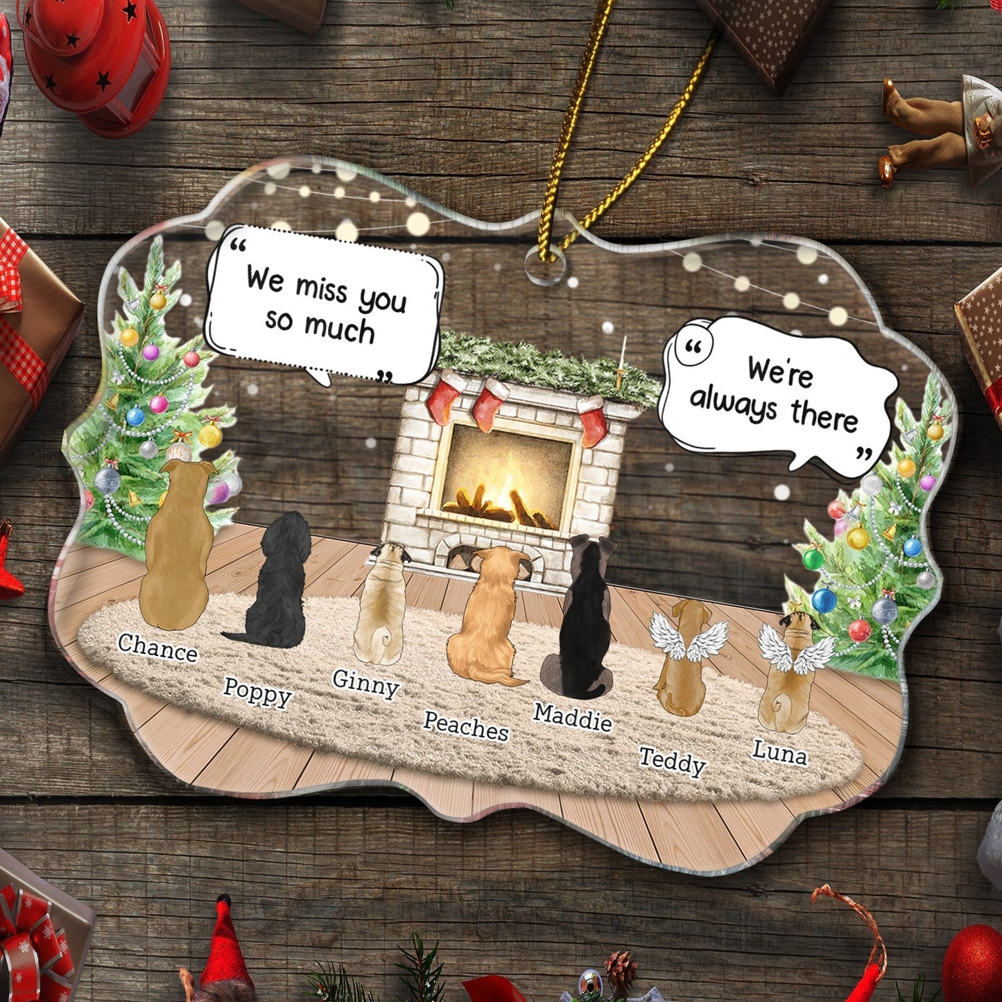 Pet Memory Acrylic Ornament – Heavenly Pets Theme, Perfect Memorial for Beloved Pets