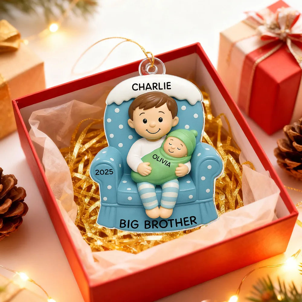 Custom Acrylic Ornament for Big Brother & Sister Gift