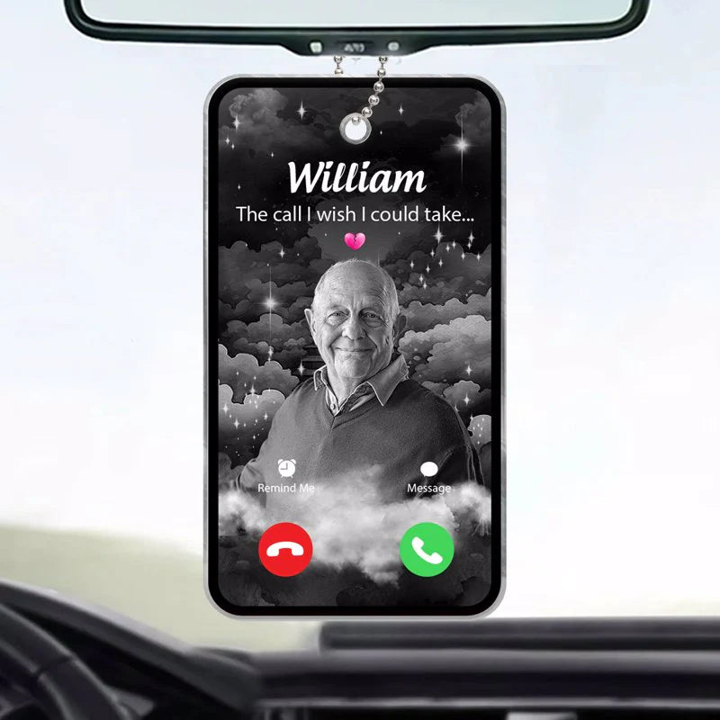 "The Call I Wish I Could Take – Personalized Car Visor Clip for Memorial, Thoughtful Gift"