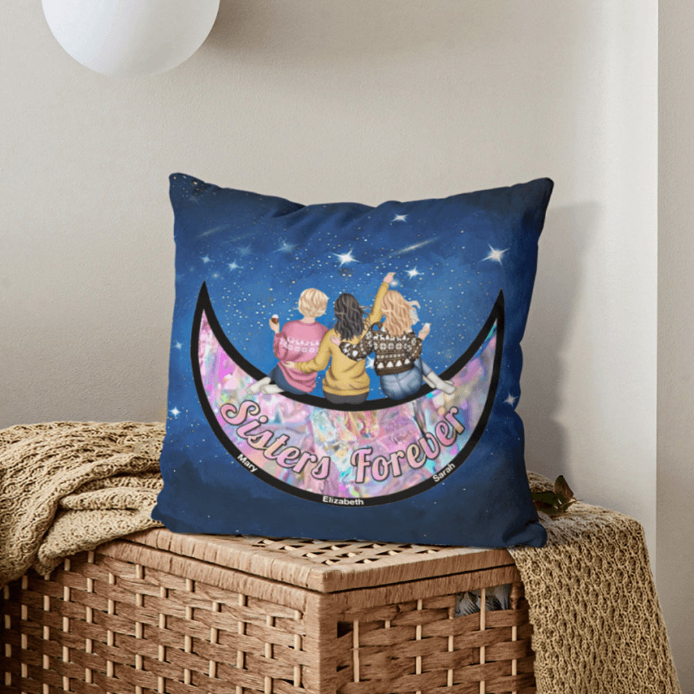 Sisters Forever - Personalized Acrylic Suncatcher Ornament - Custom Gift for Best Friends, BFF, Sisters - Perfect for Pillow, Bag, Cup