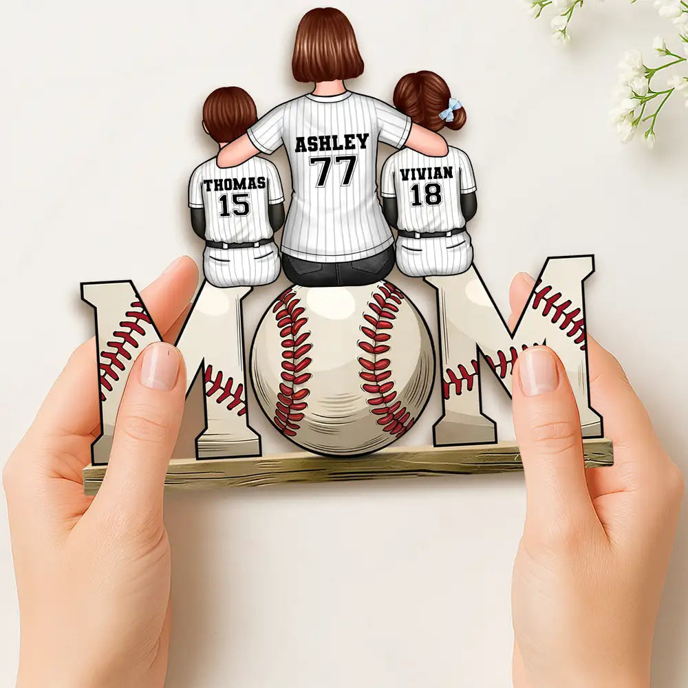 Custom Mom & Kids Plaque with Acrylic Keychain Gift