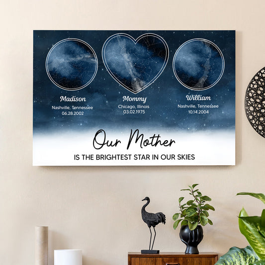 Personalized Star Map Poster/Canvas - Ideal Mother’s Day Gift