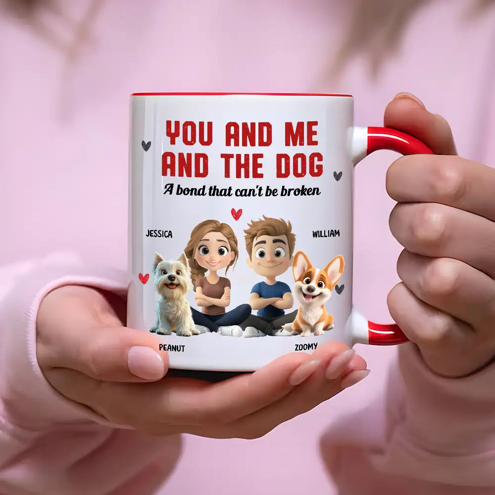 You and Me and the Dog – Custom Mug | A Bond That Can’t Be Broken