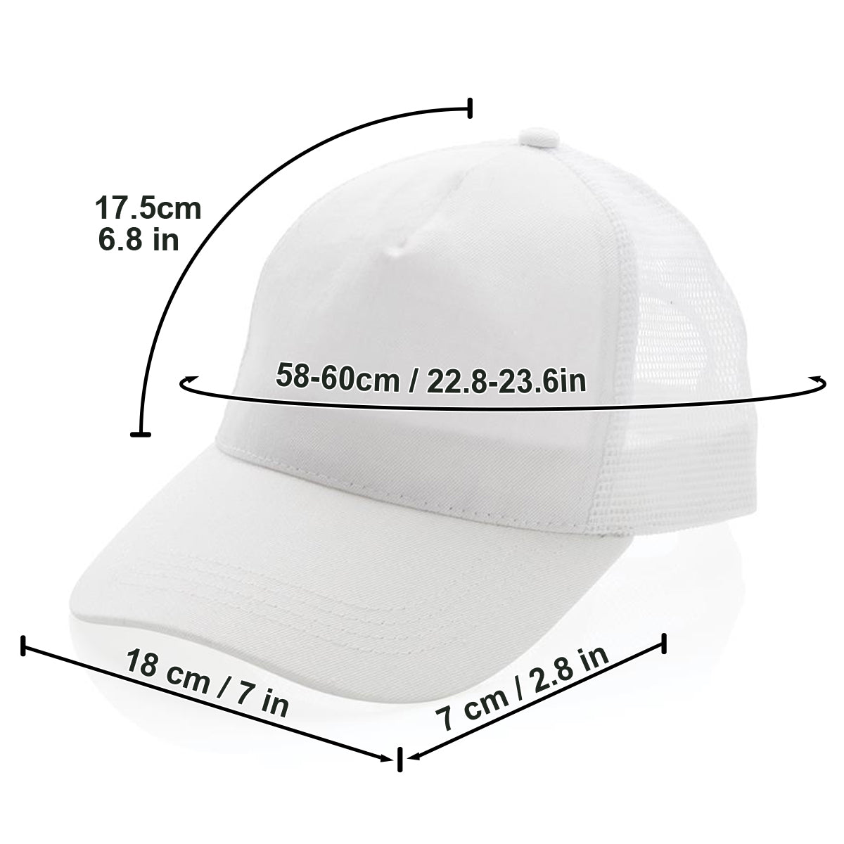 I Love Golf - Personalized Golf Trucker Hat (White Mesh)