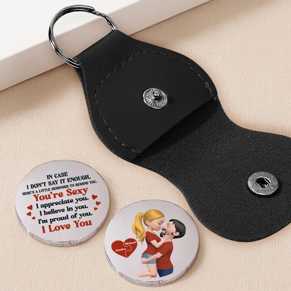 Personalized Pocket Hug Token With Love Message, Cute Couple Illustration, Unique Romantic Gift For Him Or Her
