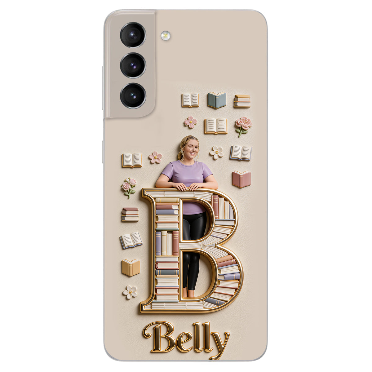 Book Lovers Gift - Personalized Book 3D Embossed Leather Phone Case