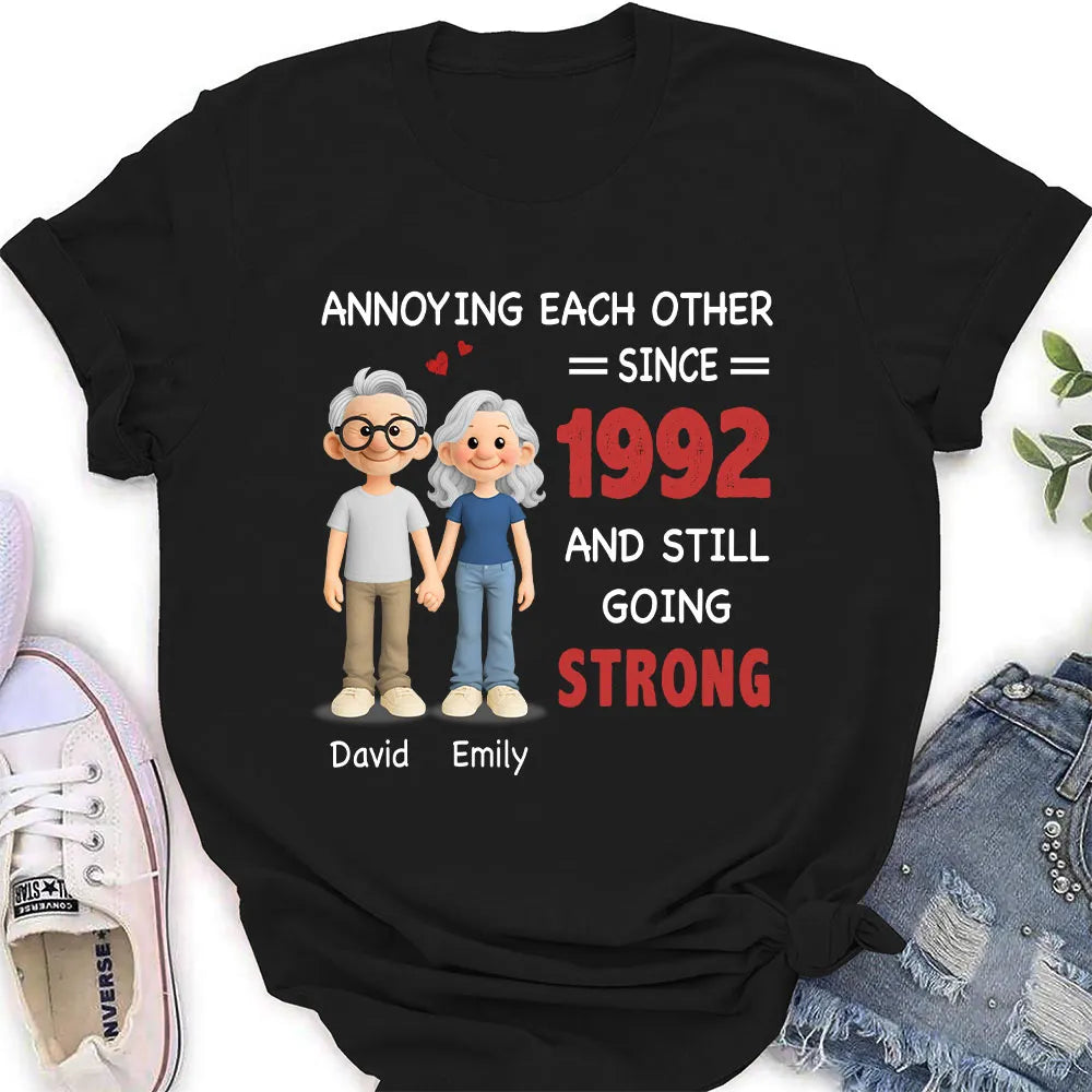 “Annoying Each Other Since 1992” Retro Couple Tee – Funny Anniversary Gift