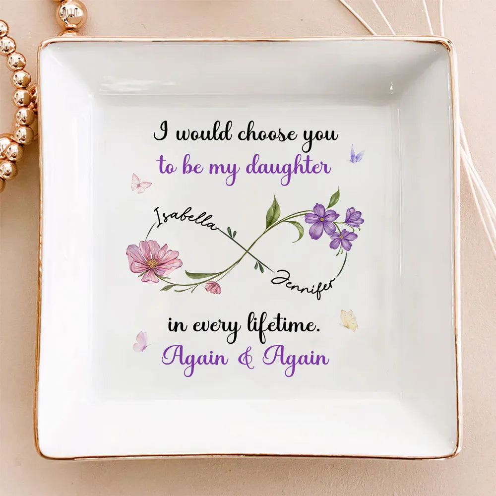 Floral Infinity Jewelry Dish - Gift for Daughter