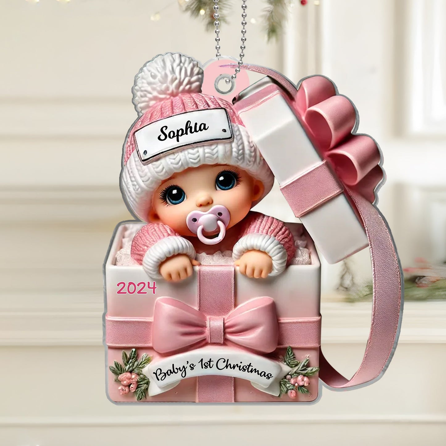 Personalized Baby's First Christmas Ornament - Custom Gift for Holiday Keepsake