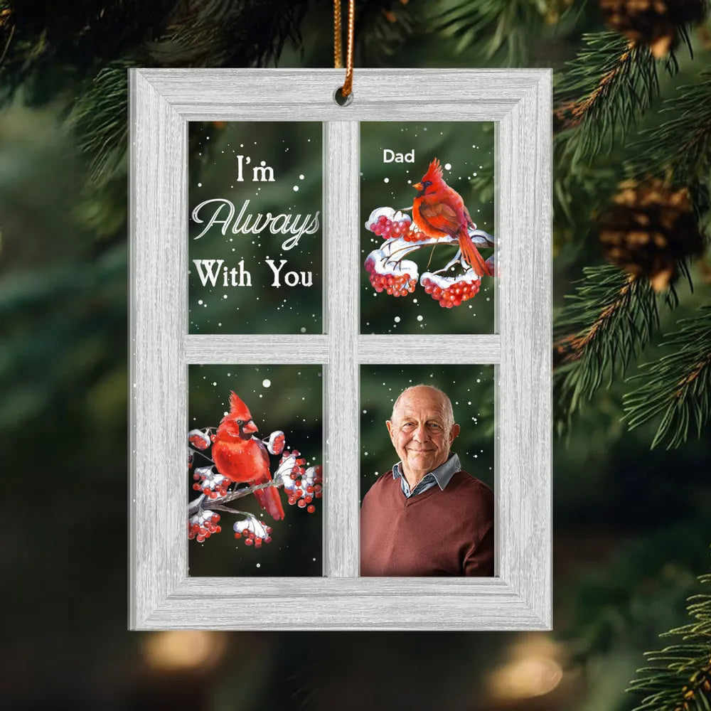 Personalized Memorial Cardinal Ornament - Cherish the Memory of Loved Ones