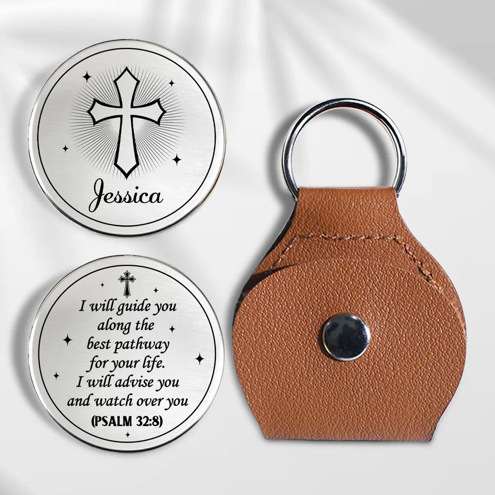 Personalized Pocket Hug with Cross Design, Faith-Inspired Everyday Keepsake, Unique Christian Gift for Her