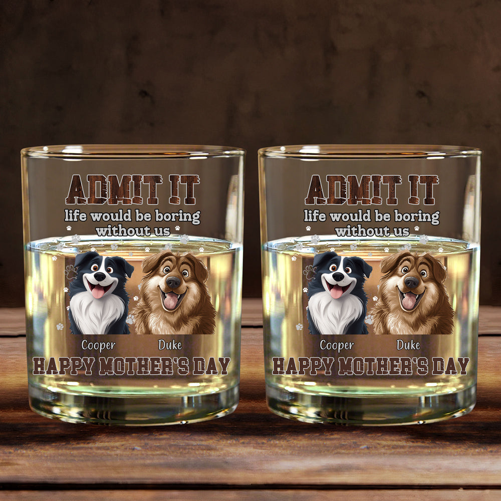 Fun Whiskey Glass - Unique Gift for Dog Owners with Heartwarming Personalized Design