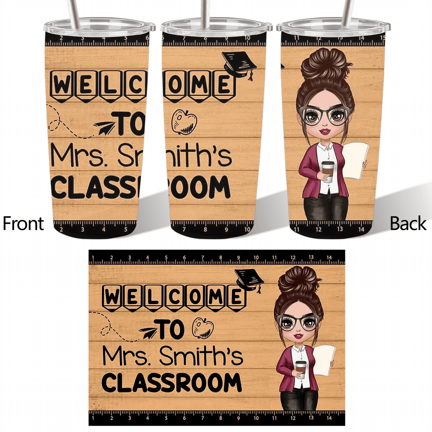 Welcome To Teacher Classroom Personalized Horizontal Poster & Canvas, Plaque, Pillow, Bag, Cup, Sign - Back To School Gift For Teacher, Teacher Appreciation Gift