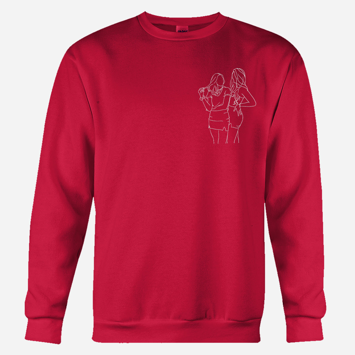 Custom Line Art - Personalized granddaughter Embroidered Sweater