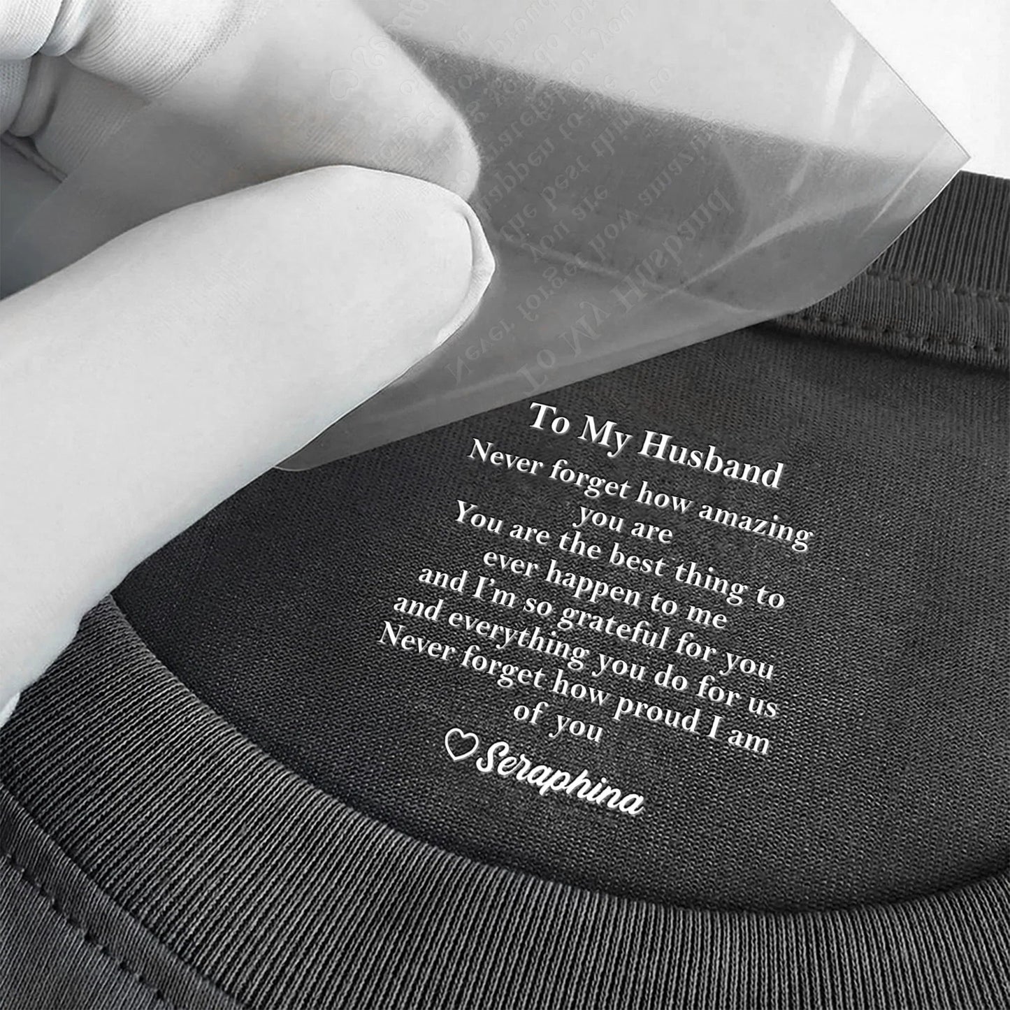 Personalized To My Husband Classic Tee, Romantic Love Quote Gift From Wife, Unique Everyday Wear Surprise