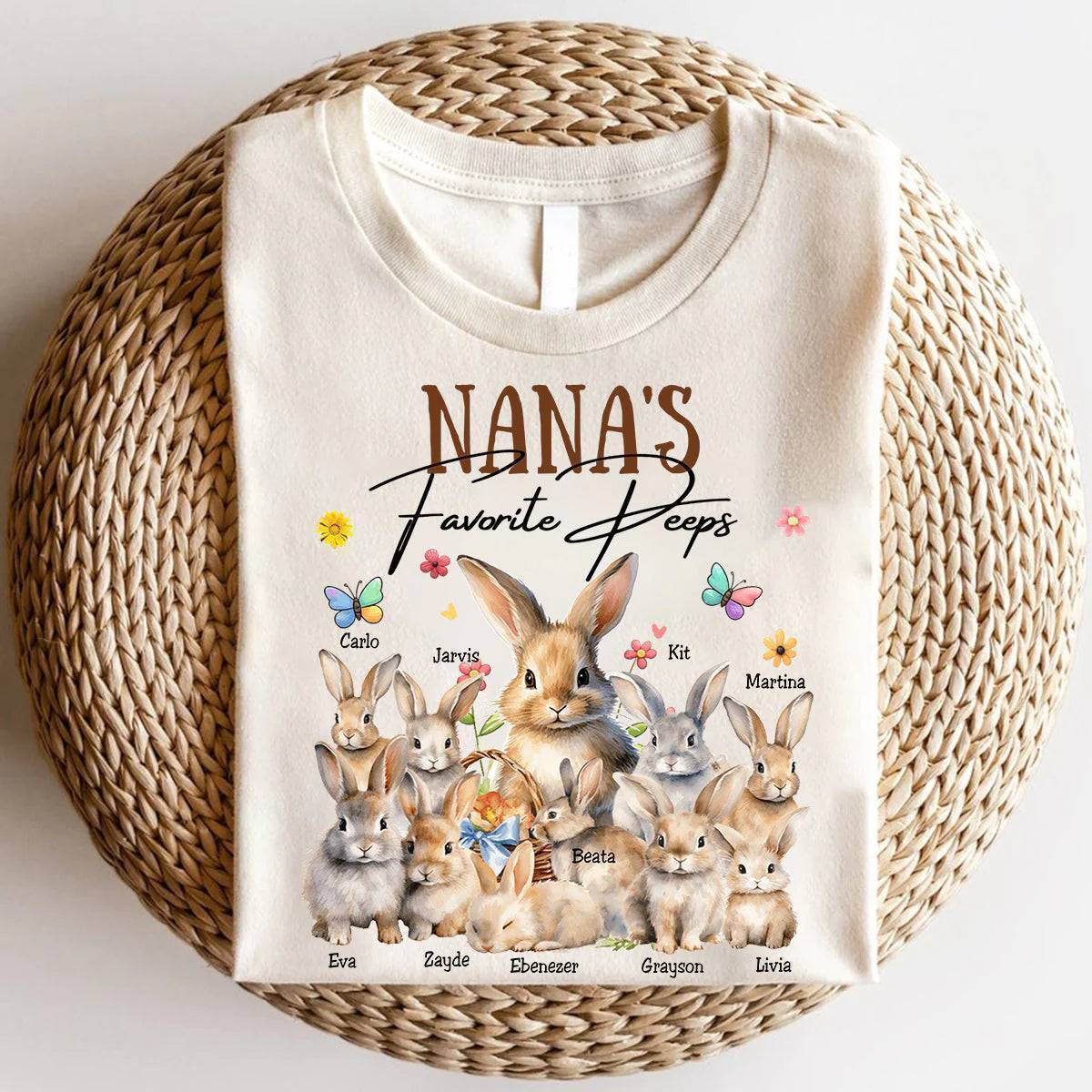 Grandma's Easter Bunny - Personalized Pure Cotton Tee - A Special Gift for Grandma's Favorite