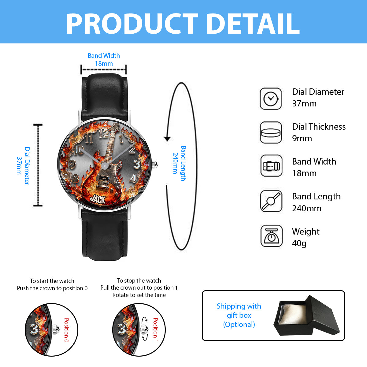 I'm A Guitarist - Personalized Guitar Hand Watch