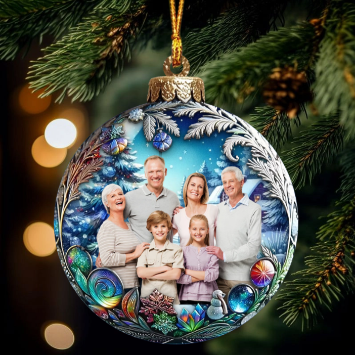 Custom Family Photo Christmas Ornament - Create Magical Holiday Memories!
