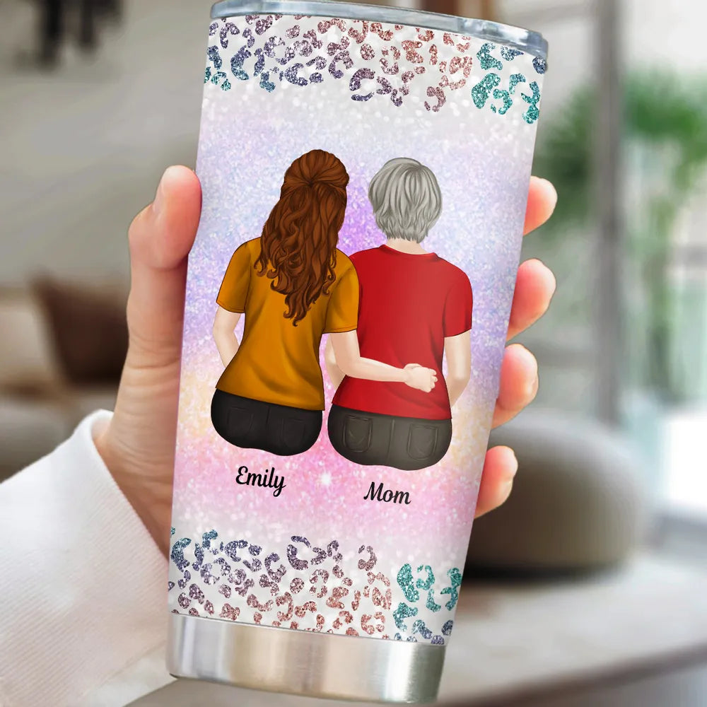 Insulated Travel Tumbler Mother and Daughter Design High Clarity Sentimental Gift Choice