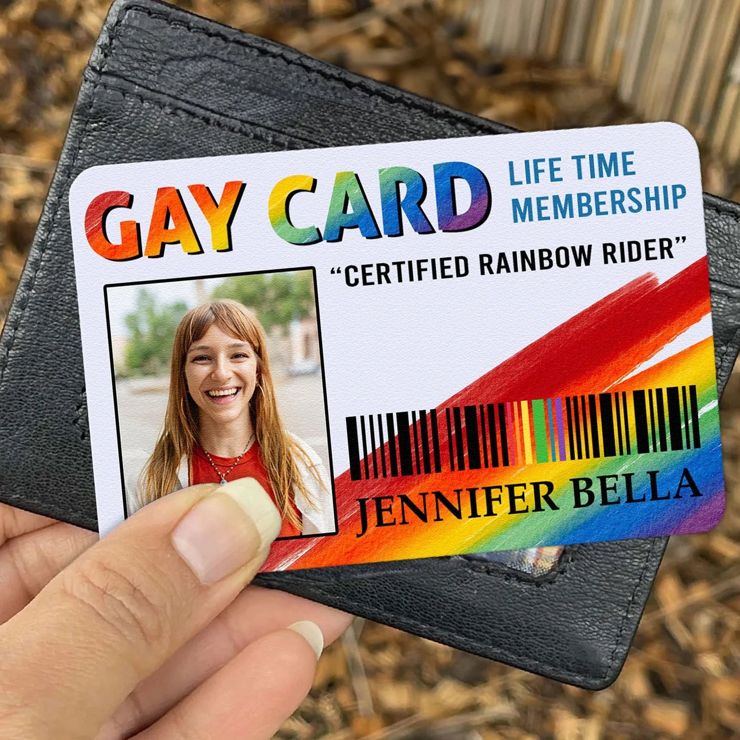 “GAY CARD” Lifetime Membership Metal Wallet Card – Personalized Pride Gift for Lovers