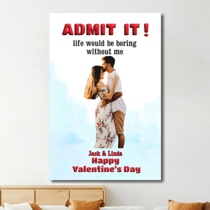 Personalized Valentine’s Day Glass Cup – Romantic Gift for Couples