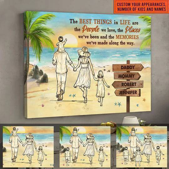 Personalized Family Beach Poster - Celebrate Love, Places, and Memories