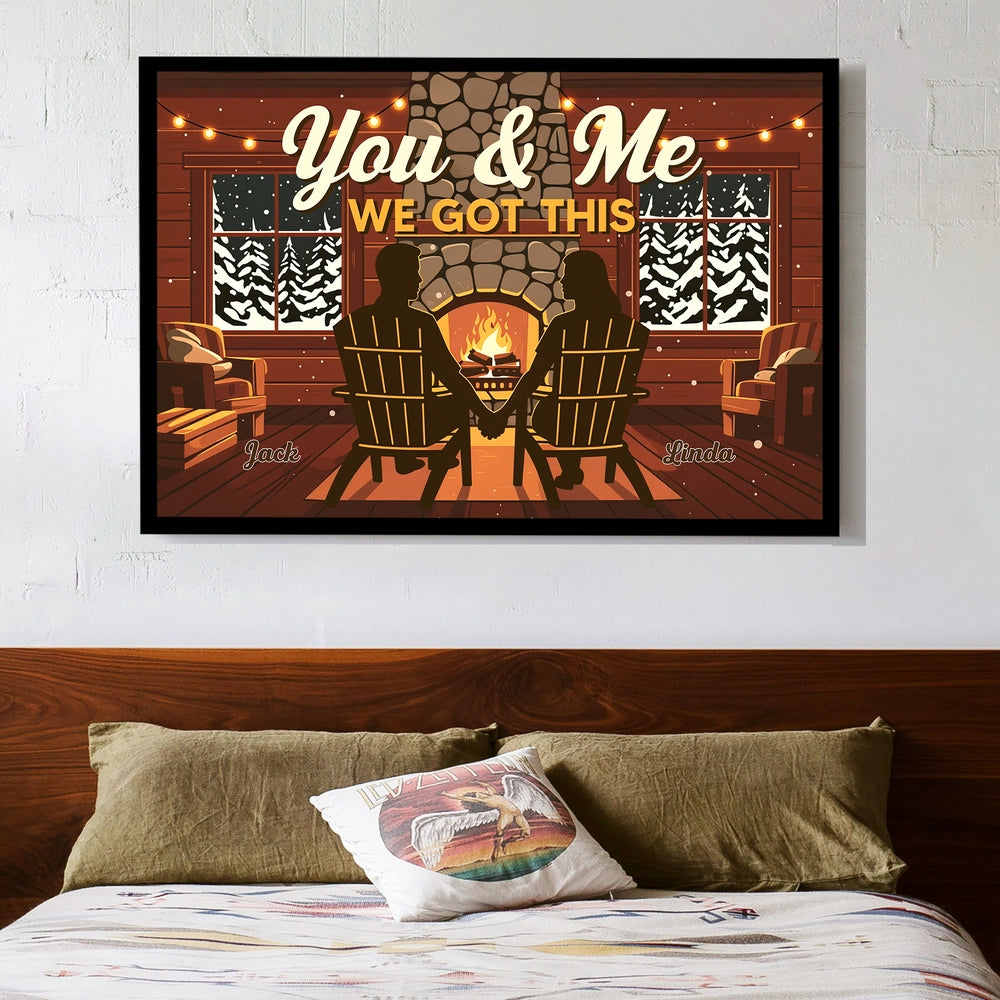 Vintage Style Poster with Couples on the Beach Emotional Wall Art Gift-Ready