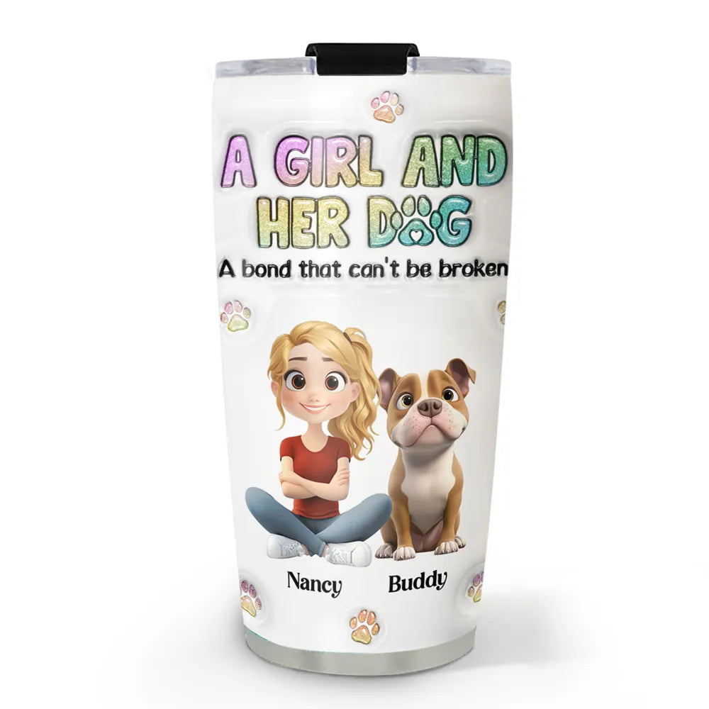 Personalized Insulated Travel Tumbler for Dog Moms & Lovers