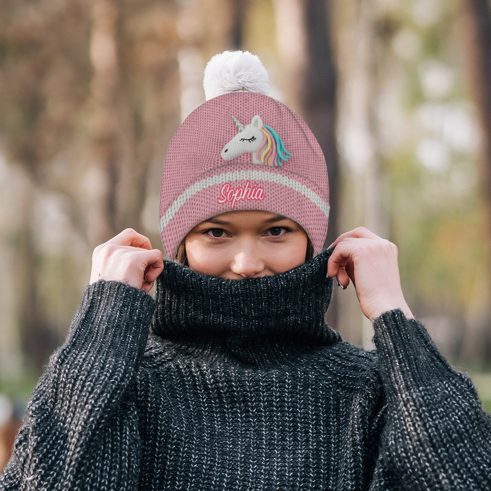 Beautiful Unicorn - Personalized Kid Beanie Hat