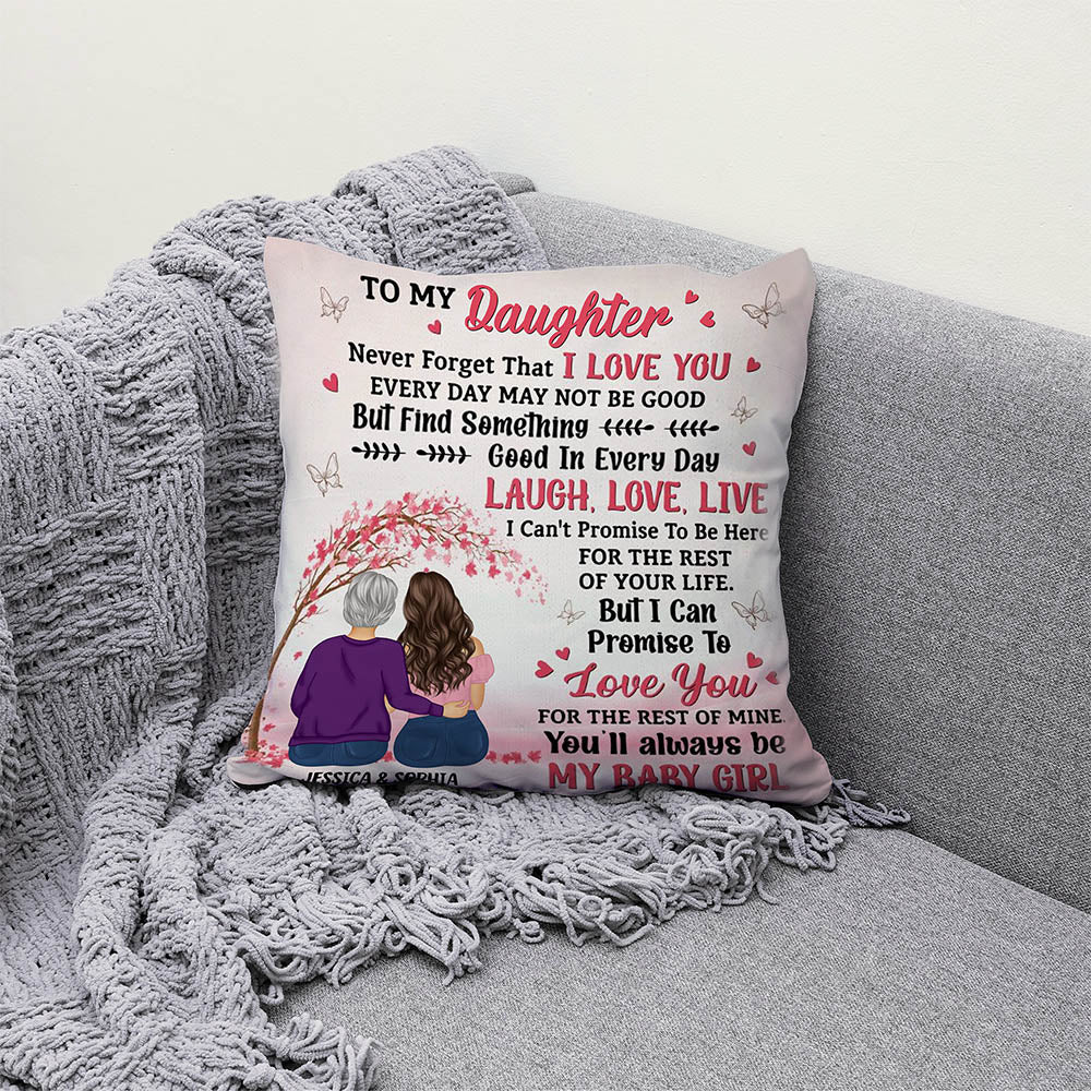 Family-Themed Square Pillow – Personalized Design for Mother’s Day, Birthdays, Celebrating Mother-Daughter Bond