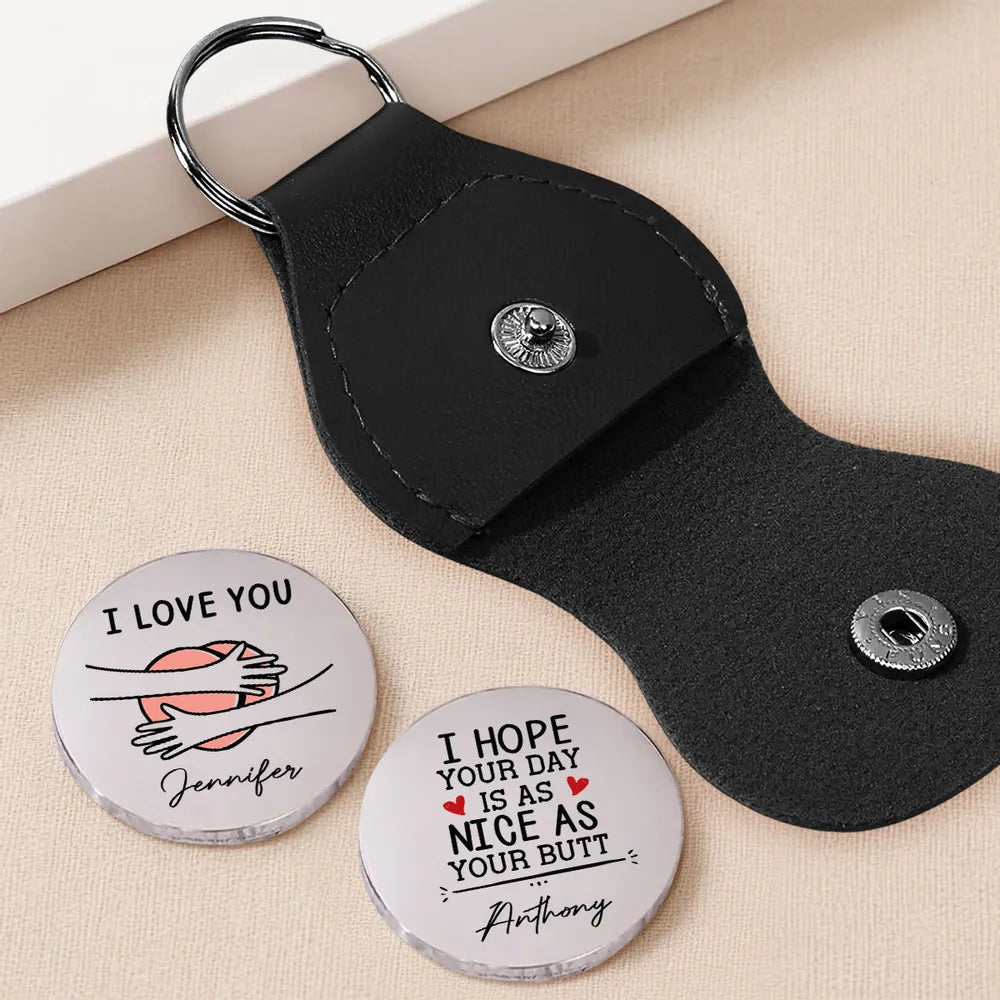 Personalized Pocket Hug Token with I Love You Hug Illustration, Sweet Everyday Keepsake, Unique Romantic Gift for Someone Special