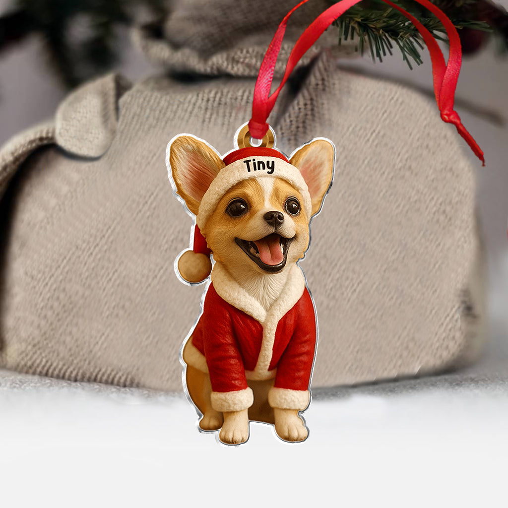 Furry Christmas - Personalized Dog Ornament