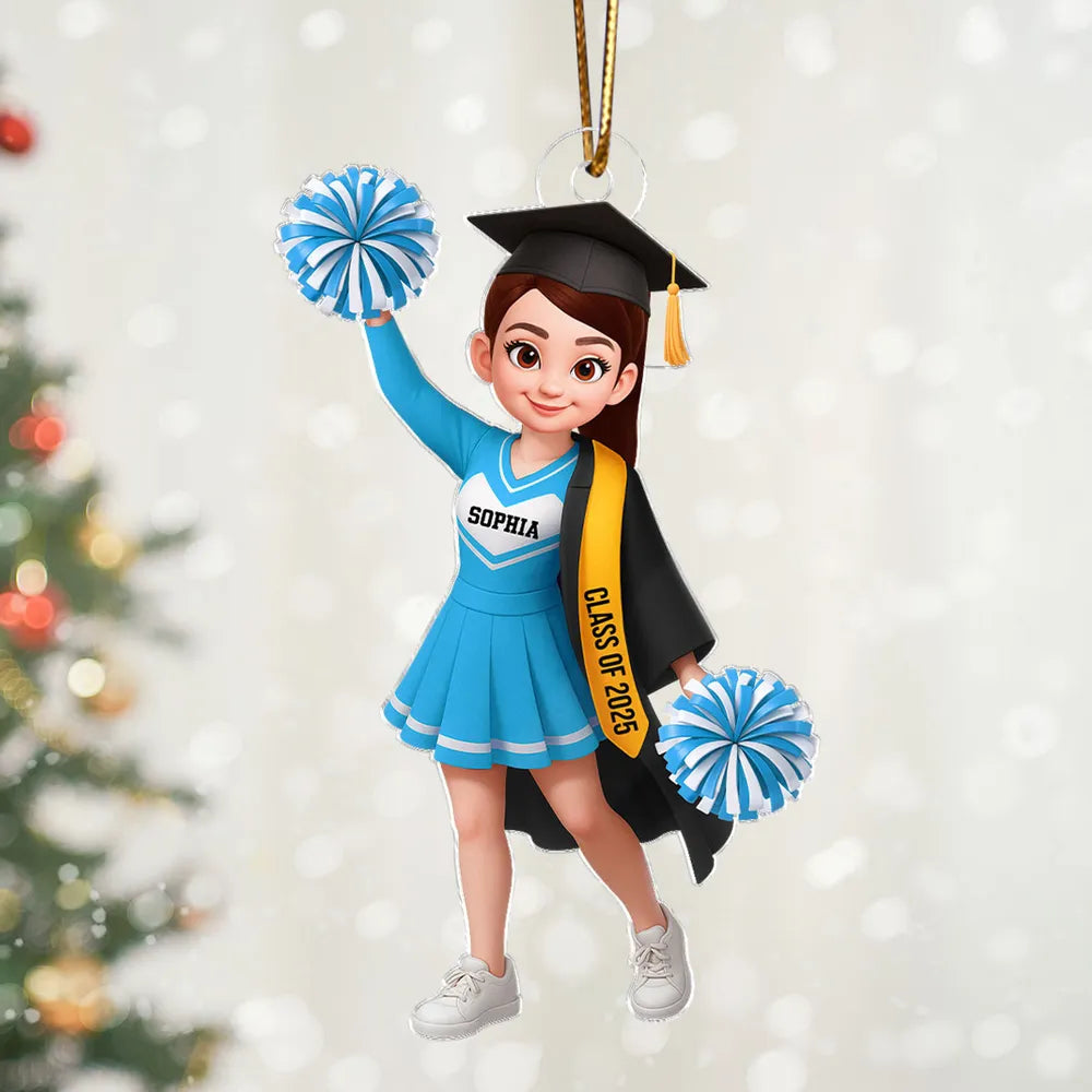 Senior Cheerleader Graduation - Personalized Acrylic Ornament