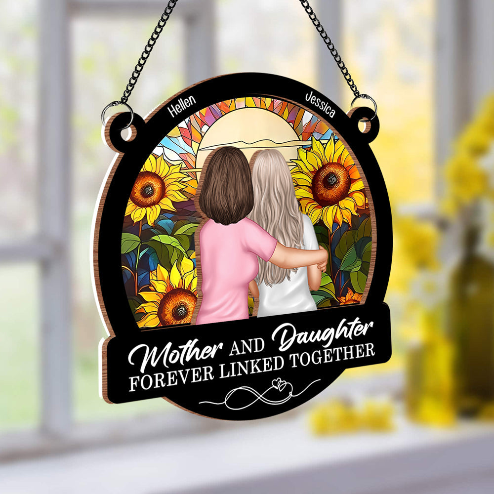 ‘Forever Linked Together’ Mother-Daughter Sunflower Ornament - Perfect Keepsake for Mom