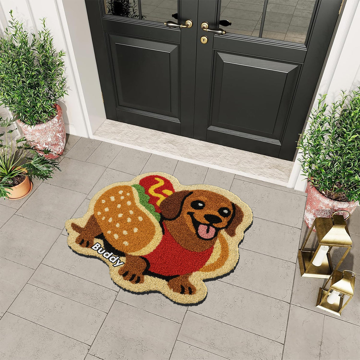 Any Photo Into Rug - Personalized Dachshund Dog Non-Slip Tufted Rug
