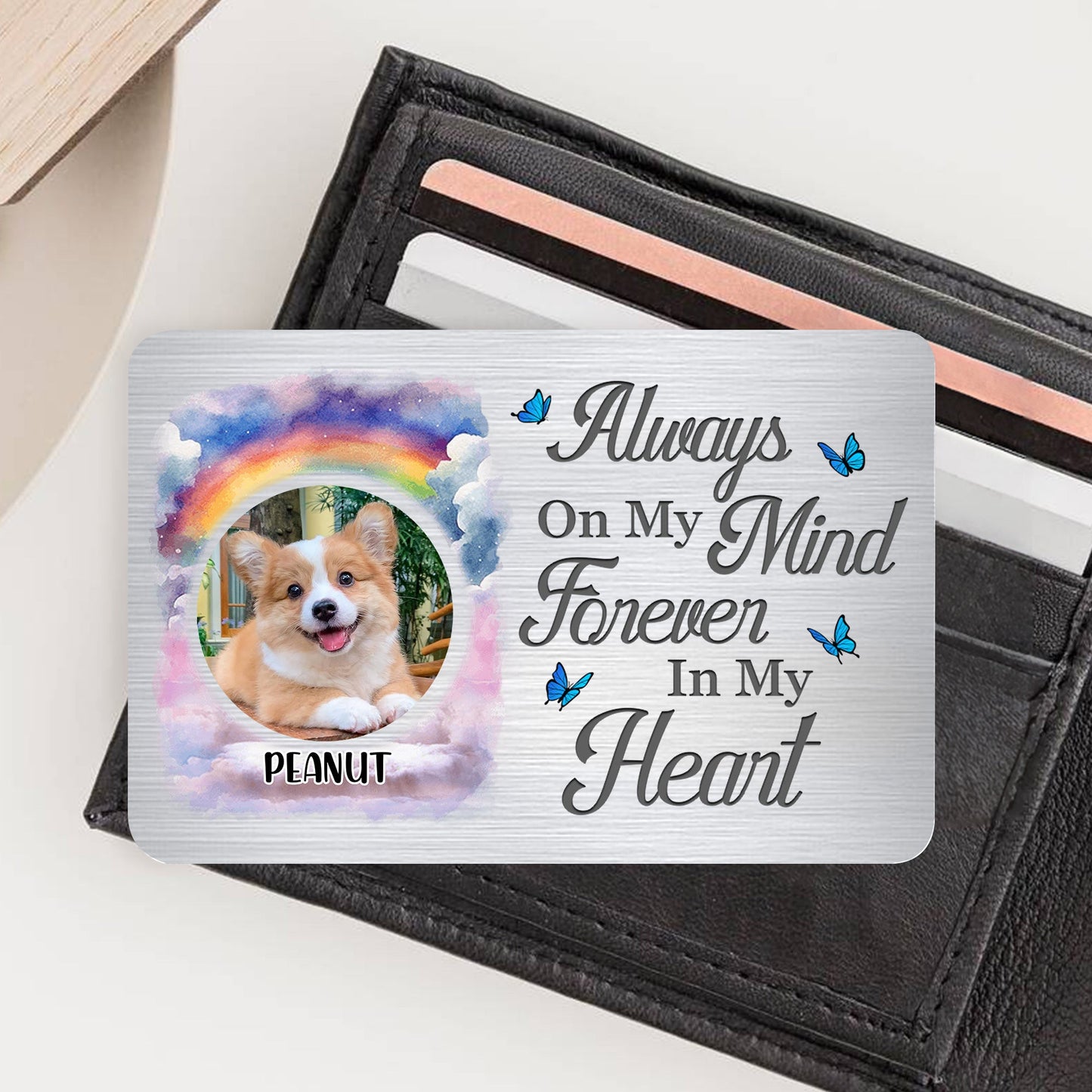 Pet Memorial Metal Wallet Card – Personalized Design to Cherish Eternal Love for Pets
