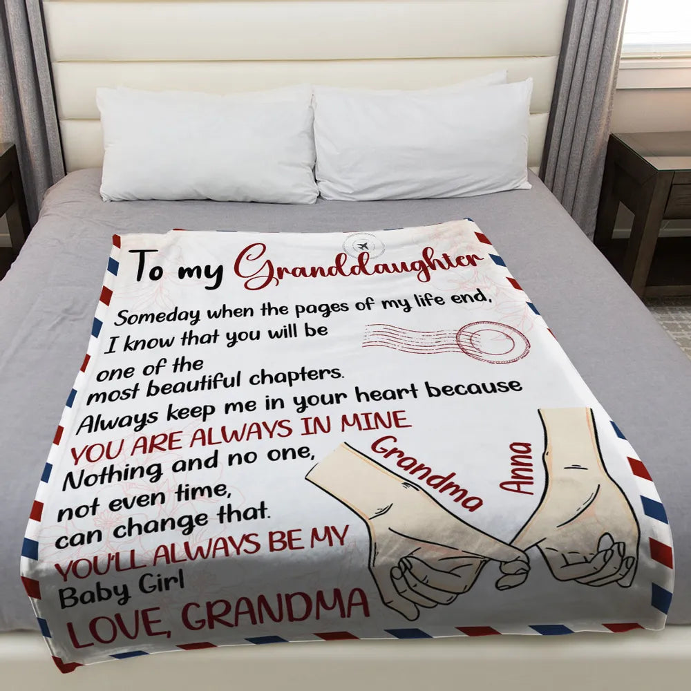 To My Daughter Fleece Blanket, Personalized Custom Throw With Heartfelt Message, Unique Gift From Mom