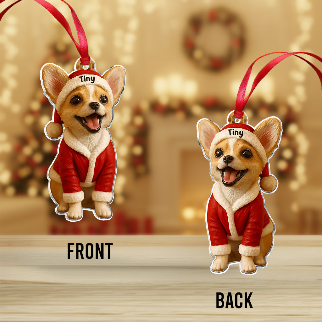 Furry Christmas - Personalized Dog Ornament