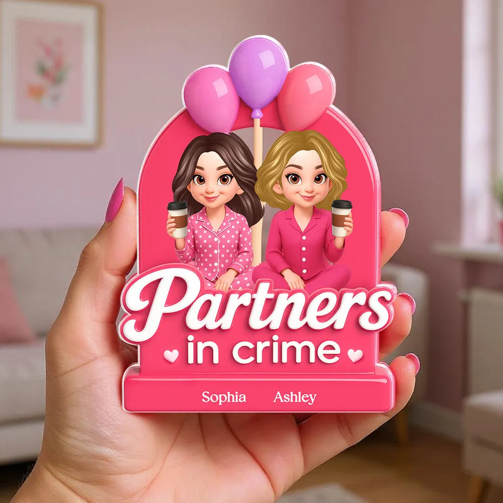 Pink Acrylic Block Plaque for Best Friends Gift