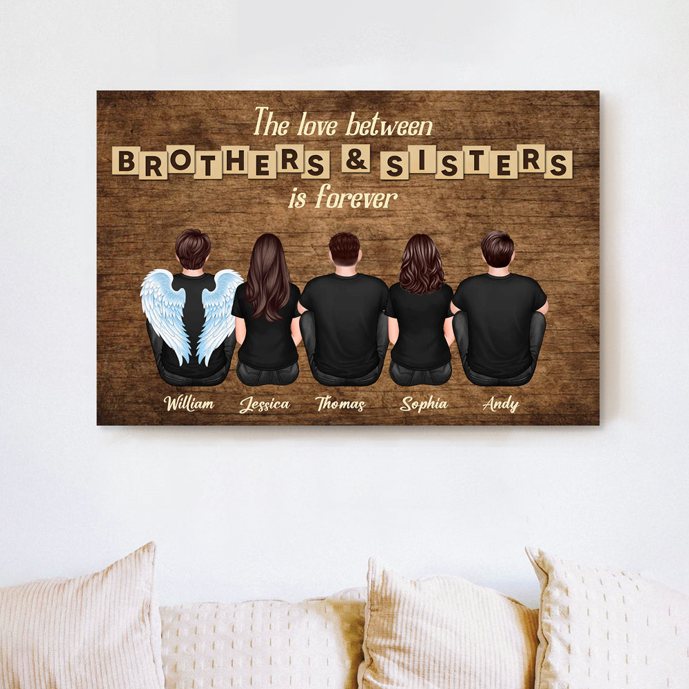 The Love Between Brothers and Sisters – Customizable Poster for Siblings , A Heartfelt Gift for Family Gatherings and Special Occasions