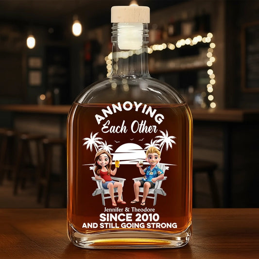 Funny Whiskey Bottle Kitchen Supplies Gift for Couples with Relaxed Sunset Theme, Perfect for Gifting
