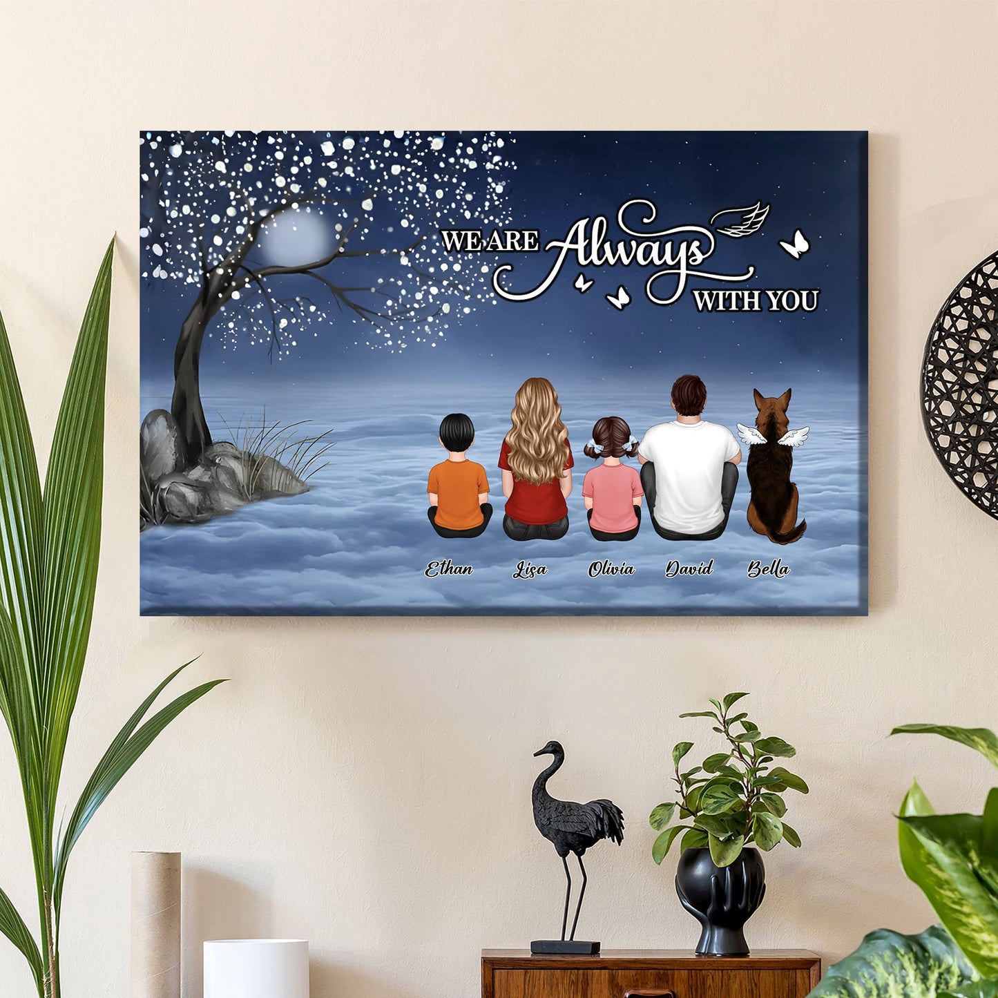 Butterfly I Am Always With You Memorial Personalized Keychain or Poster or Ornament or Plaque