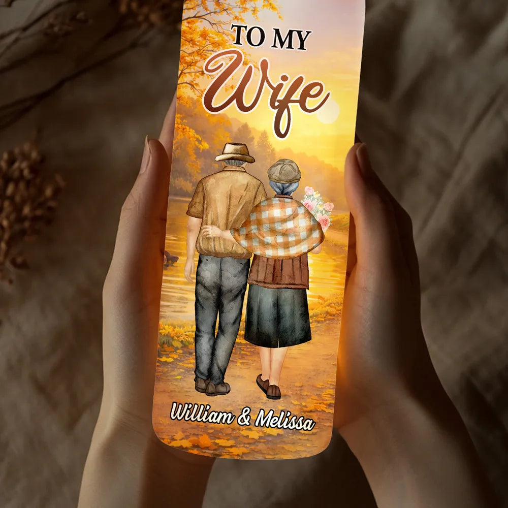 Personalized Bottle Lamp for Wife with I Wish I Could Love Quote, Cozy Warm Glow Night Light, Unique Romantic Gift