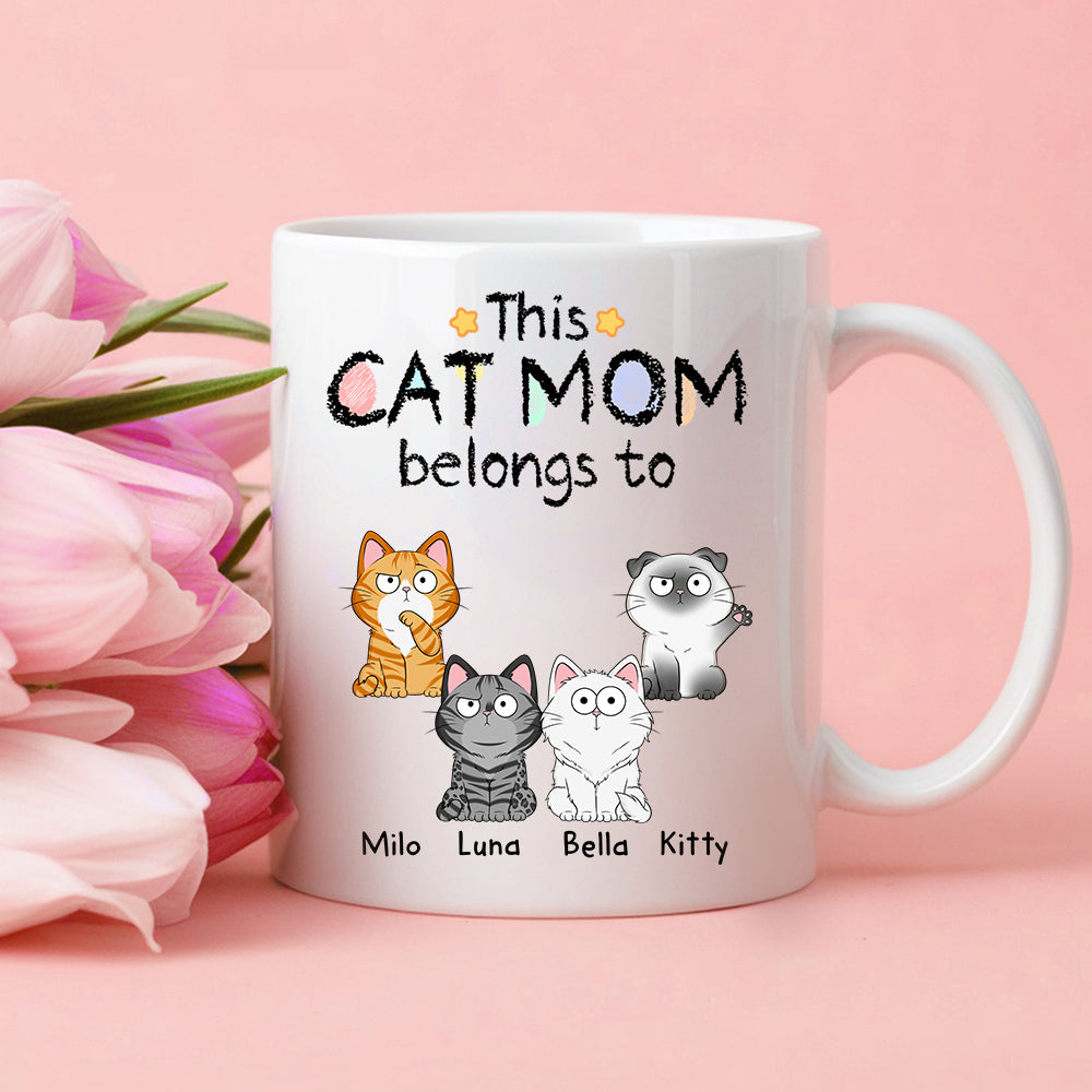 Personalized Cat Mum Mug – Customizable Cat Design for Your Beloved Feline Family