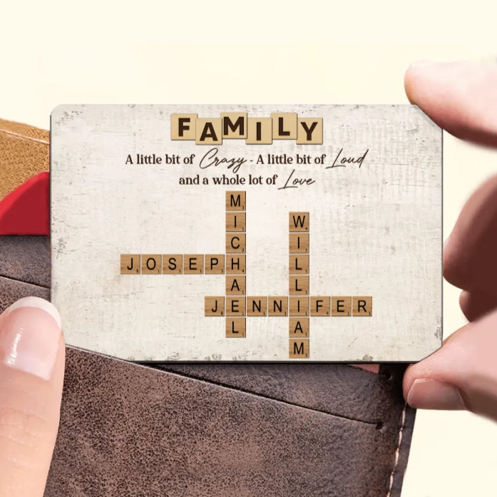 Personalized Family Name Crossword Poster - A Heartfelt Gift for Any Occasion
