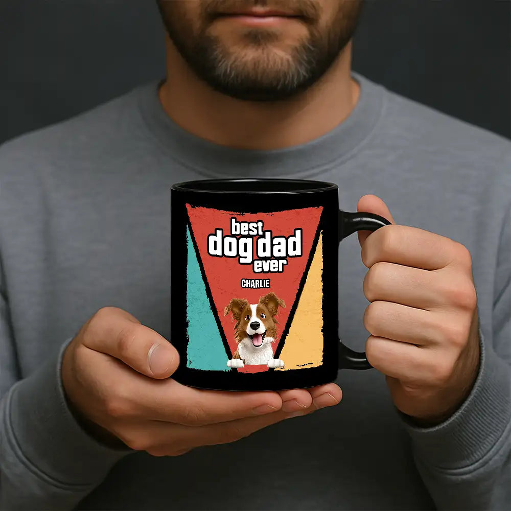 Personalized Dog Dad Shirt – Custom Pet Names with Cartoon Dogs, Perfect Gift for Pet-Loving Dads